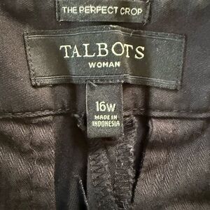 Talbots Black cropped Women's Pants - Classic Straight Fit
